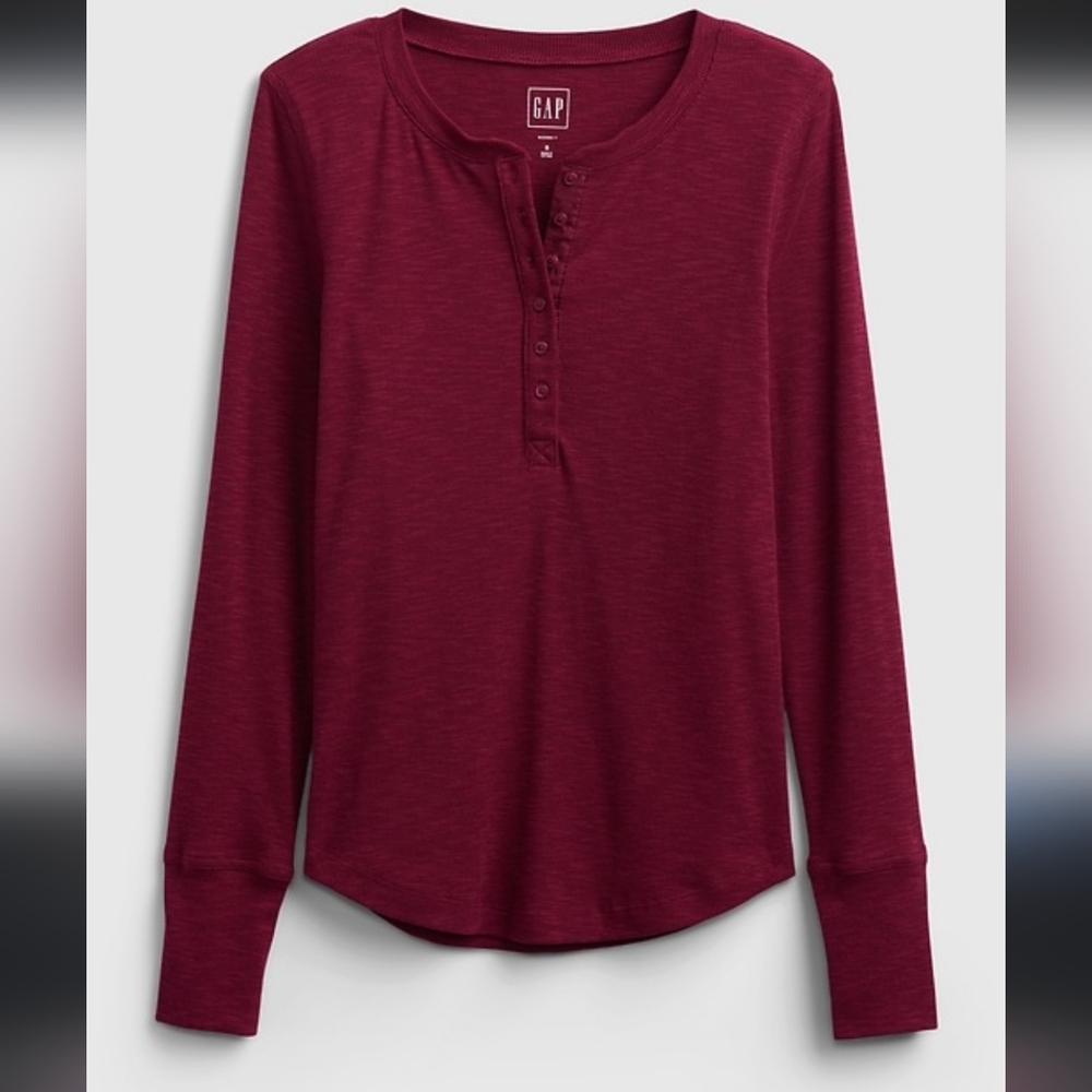 Gap Ribbed Henley Sz L
